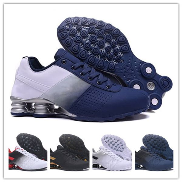 

2018 New Shox Deliver Zapatillas Hombre Deportiva Shoes Mens Nz R4 Спортивные кроссовки Золотые белые теннисны