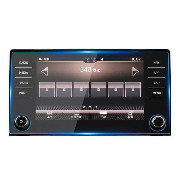 

8 inch screen protective film car gps navigation tempered glass screen protector for kodiaq karoq 2017-18