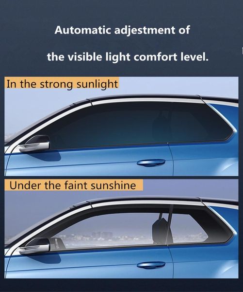 

sunice sputter solar tint film sun control film heat insulation pchromic vlt changed 73%~43% car building summer use