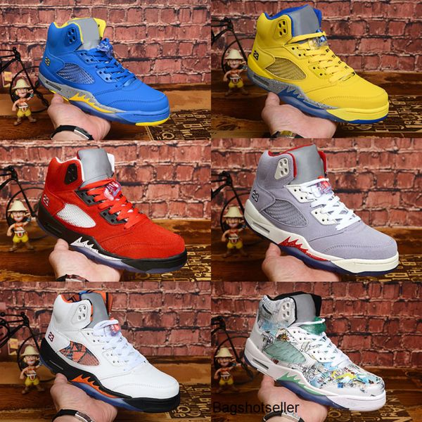 

fab 5 sp 5s дети мужчины ретро баскетбол обувь trophy room laney olympic metallic gold fresh prince замша крылышки мужские кроссовки спортив, Black