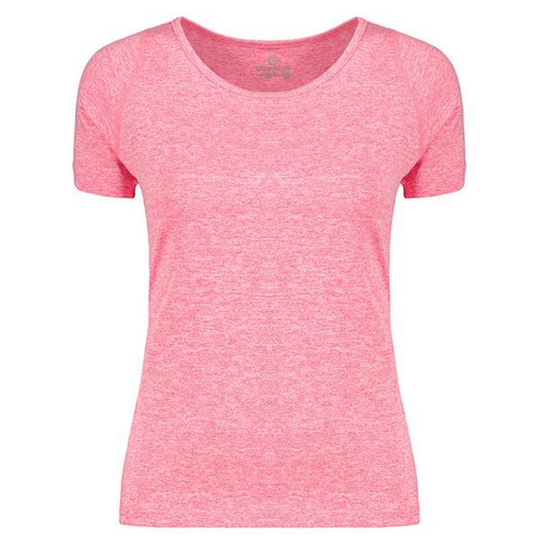 

yoga outfits fitness lady breathable and quick-drying shirt sports stretch t-shirt gym night run round neck short sleeve, White;red