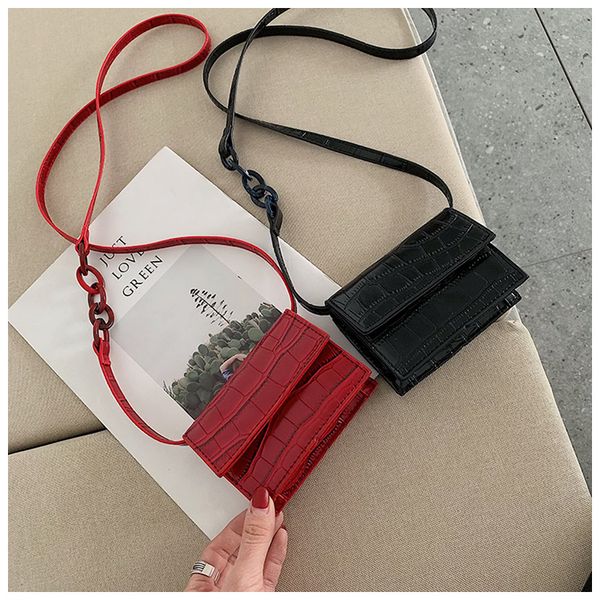 

small chain messenger bag women retro crossbody bag clutch pu leather tote clutch female flap shoulder vintage style