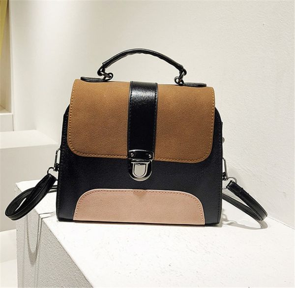 

new lady small square bag retro simple hand shoulder crossbody contrast color ph-cfy20061023