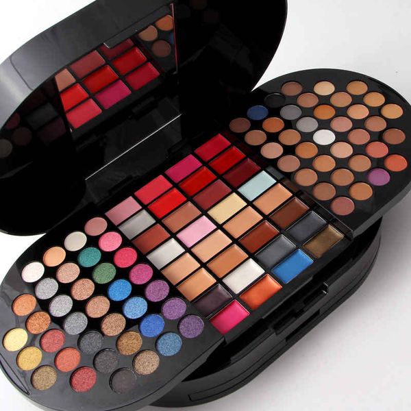 

miss rose 130 colors bright eye shadow blush powder cosmetic case repairing powder with mirror professional makeup tools
