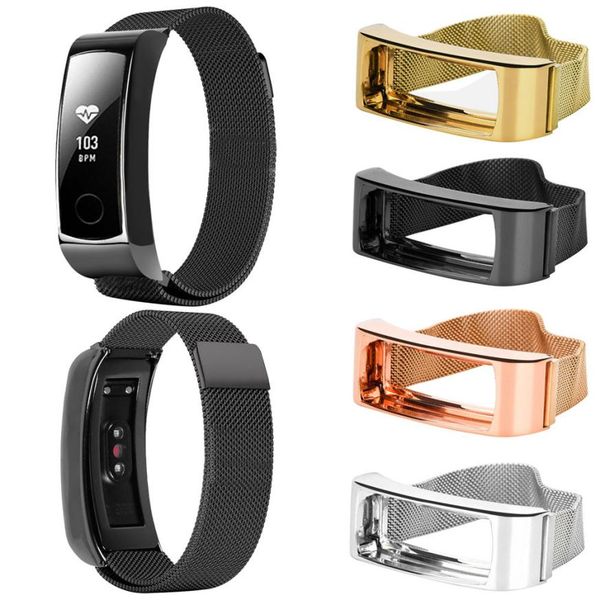 

13mm milanese magnetic loop stainless steel band strap bracelet for huawei honor 3 smart watch correas de reloj, Black;brown