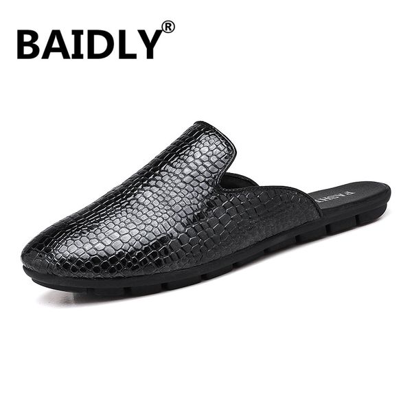 

male shoes leather men sandals summer men slippers beach fashion outdoor casual non-slip sneakers footwear sandalia masculina, Black