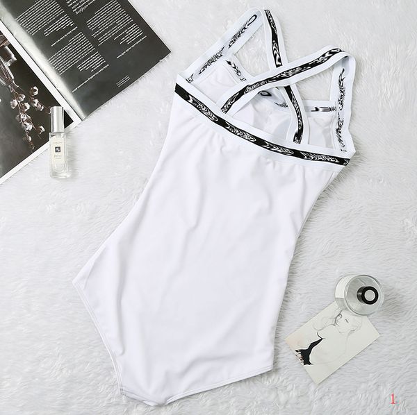 

2020 designer women's swimwear black and white one-piece swimsuit women's for wholesale clothing size s-xl wf2004284, White;black