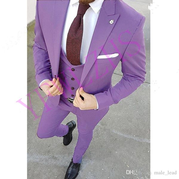 

handsome groomsmen peak lapel groom tuxedos mens wedding dress man jacket blazer prom dinner 3 piece suit(jacket+pants+tie+vest) b223, Black;gray