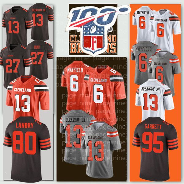 

Men Baker Mayfield Cleveland Odell Beckham Jr Brown Jersey Myles Garrett Jarvis Landry Nick Chubb Denzel Ward Thomas Cheap 100th Jerseys