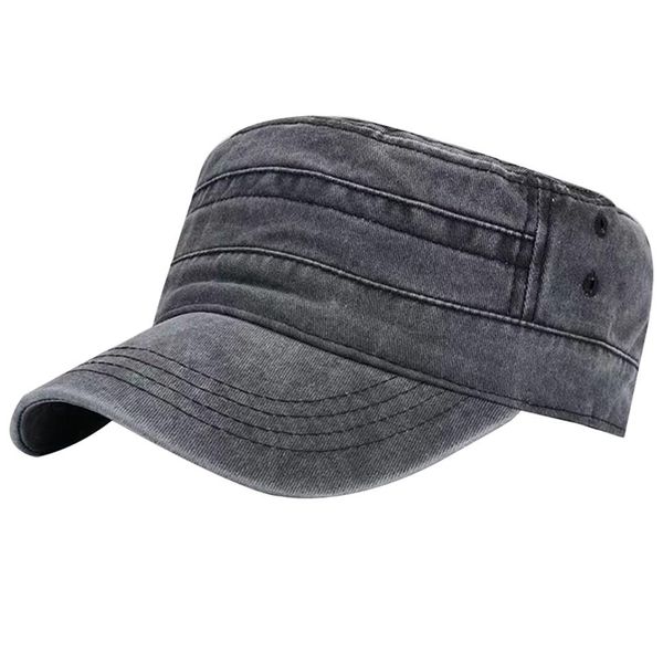 

vintage flat denim cap breathable solid color outdoor sports sun hat, Blue;gray