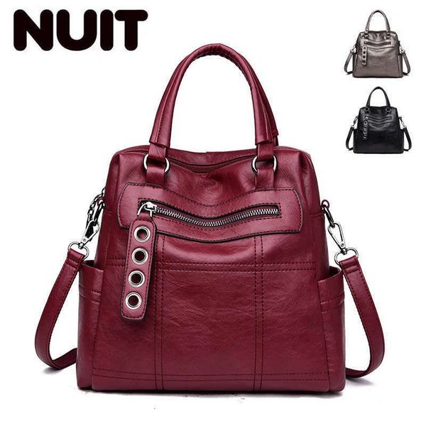 

preppy style women leather backpacks female shoulder bag sac a dos ladies bagpack vintage school bags for girls travel back pack
