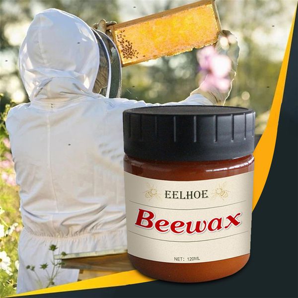 

new 1pc 120ml organic natural pure wooden furniture care beeswax complete solution furniture care beeswax home cleaning d11#40