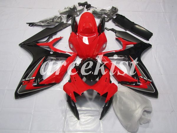 

4 подарки новый abs для мотоциклов обтекатели набор приспособит для suzuki gsx-r600 gsx-r750 k6 2006 2007 06 07 кузовостроение набор красный