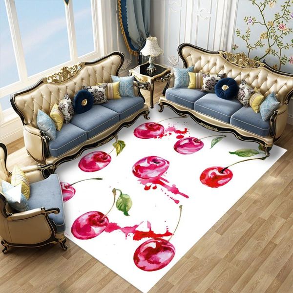 

cherry leaves fruit 3d print floor mats outdoor indoor doormat welcome mat front entry rug entrance floor carpet for living room