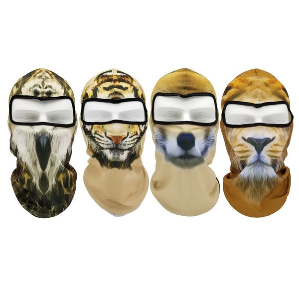 

windproof riding cycling mask 3d animal camouflage bicycle sports mask tactical snowboard ski outdoor accessories, Black