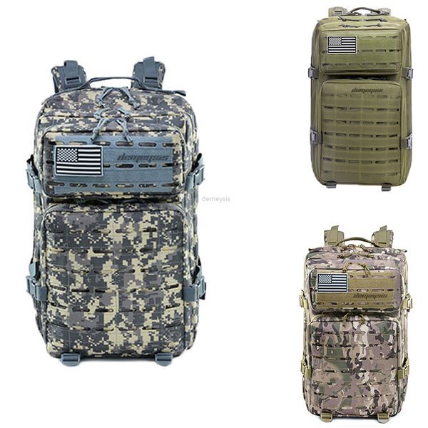 

47l large capacity man army tactical backpacks travel rucksack outdoor 3p molle pack for trekking camping hunting bags