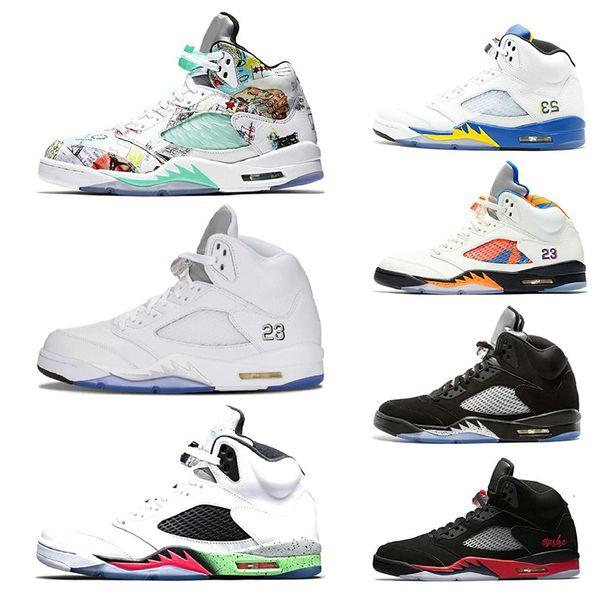 

2020 горячие 5 5s крылья международный mens basketball обувь синий красный замша space jam metallic silver огонь красный мужские виды спорта