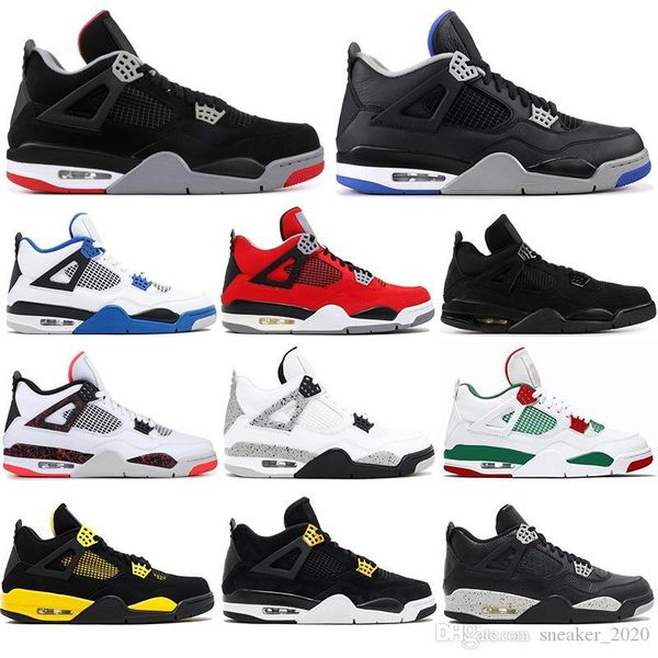 

with socks 4 4s basketball shoes bred royalty tattoo black cat alternat motorsport fire red men sports sneakers shoes 40-47