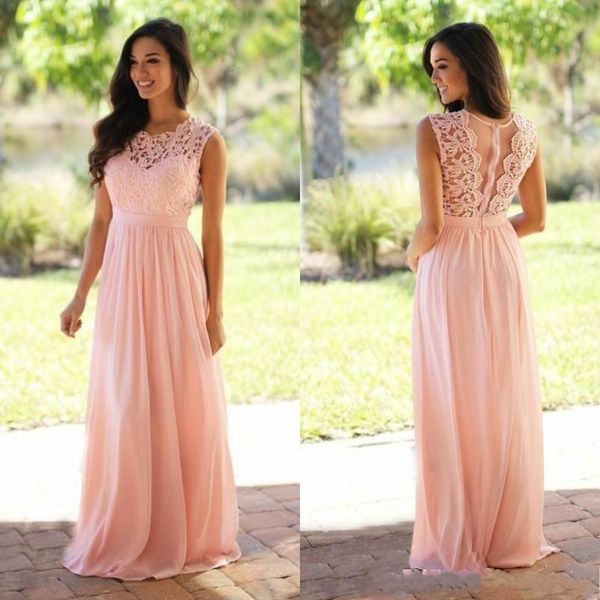 

Elegant lace coral bride maid dre e jewel leevele wedding gue t dre zipper chiffon bride maid dre formal maid of honor gown