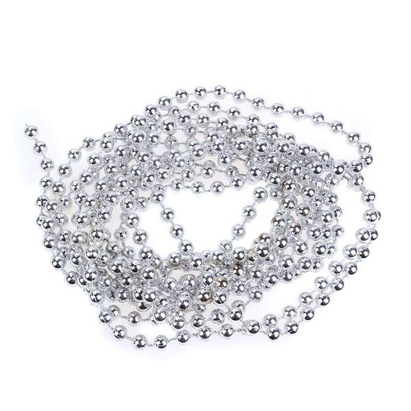 

2.7m beads christmas tree decor silver party tinsel xmas window decor