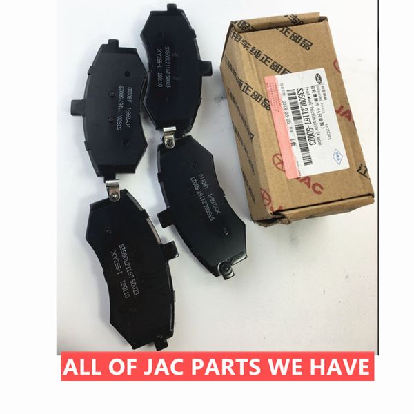 

car brake system for jac j5 front brake pads oem s3500l21167-50023 ,original parts