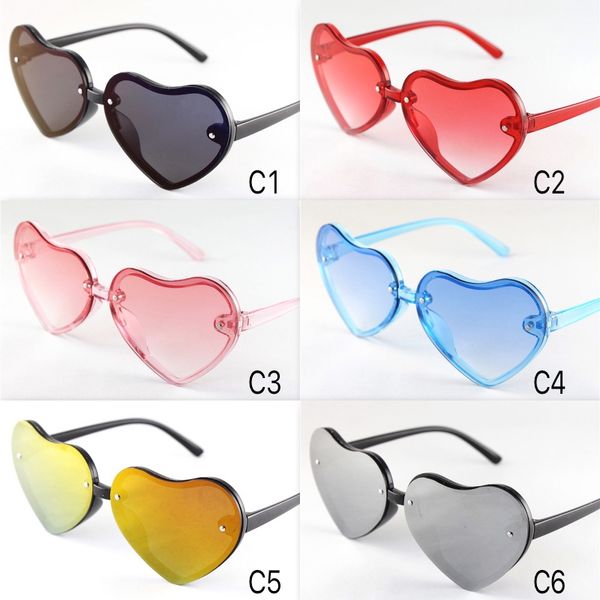 Kinder Sonnenbrille Nette Bunte Herzen Rahmen Brillen Kinder Größe Schöne Baby Sonnenbrille UV400 Großhandel