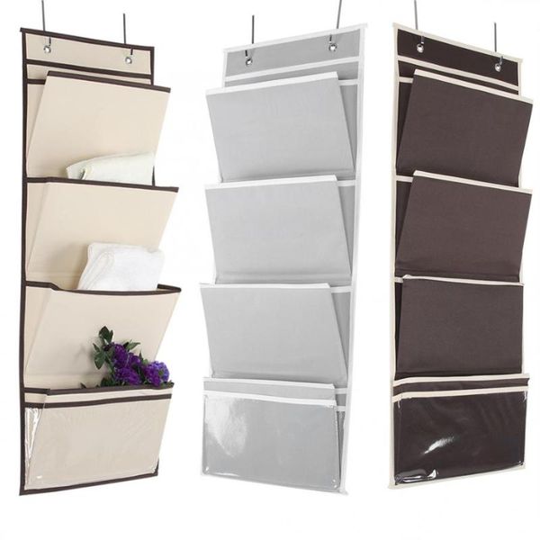 

4 pocket over the door wall mount hanging organizer shoes toys accessories storage bag