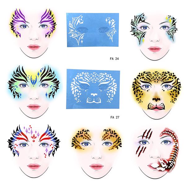 ophir face template reusable face painting stencil for party temporary tattoo template body painting stencil fa23 29 customize tattoos designs of face template