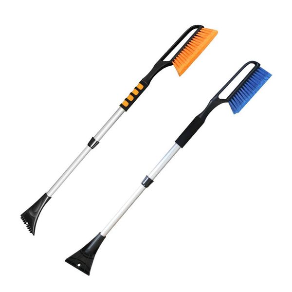 

two-in-one retractable snow shovel car vehicle snow ice scraper brush shovel removal brush winter tools for car clearing