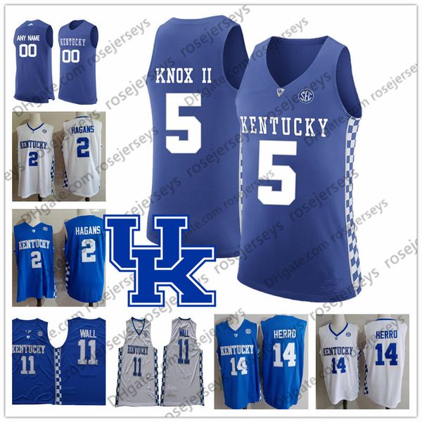 

NCAA Kentucky Wildcats Basketball #2 Kahlil Whitney 3 Tyrese Maxey 4 Nick Richards 5 Immanuel Quickley 23 EJ Montgomery Blue White Jersey