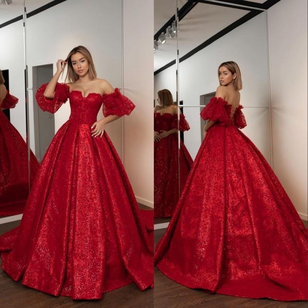 Элегантное красное бальное платье вечерние платья длиннее плеча возлюбленные блестящие аппликации с бисером формальное платье QuinceAnera платье Prom Prom 163