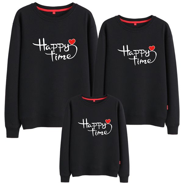 

family matching clothes casual letter cotton full hoodies mother and daughter clothes new-arrival matching sweatshirt, Blue