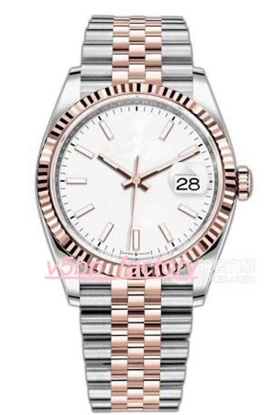 

amazing luxury neutral m126203 m126231 m126233 36mm 18k yellow gold two tone gold asia eta 2813 movement automatic mens watch watches, Slivery;brown