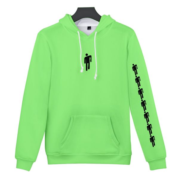 

billie eilish 3d hoodie men's women's sweatshirt casual harajuku hoodie billie eilish sweatshirt pocket pullover kids top, Black