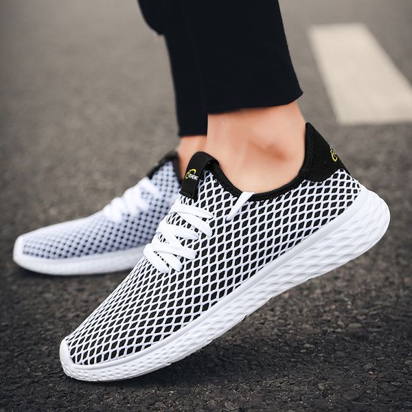 

men sneakers nice mash casual shoes men black white running shoes walking sneakers tenis feminino zapatos