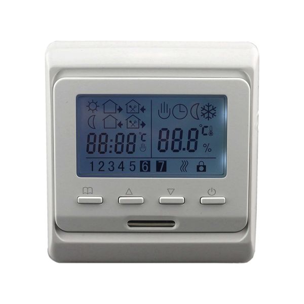 Freeshipping LCD programmabile settimanalmente regolatore di temperatura per riscaldamento a pavimento termostato aria ambiente con sensore di temperatura