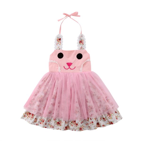 

Cute Toddler Kid Baby Girls Bunny Floral Tulle Tutu Dress Sundress Clothes