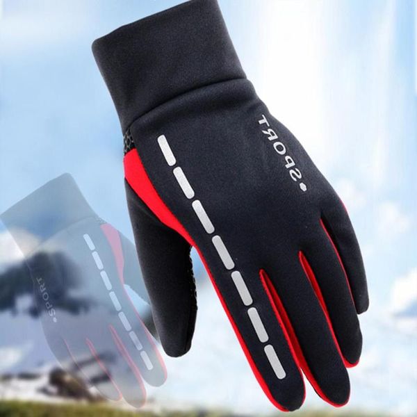

mens winter therm with anti-slip elastic cuff thermal soft lining gloves outdoors sports gloves guantes termicos hombre 2020 hot