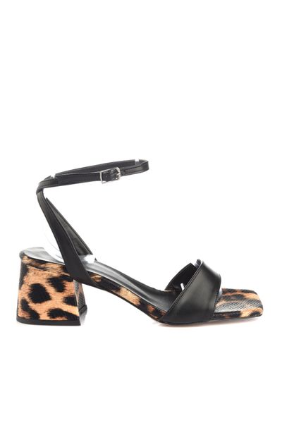 

trendyol leopard detail women classic heels shoes takss20to0189, Black