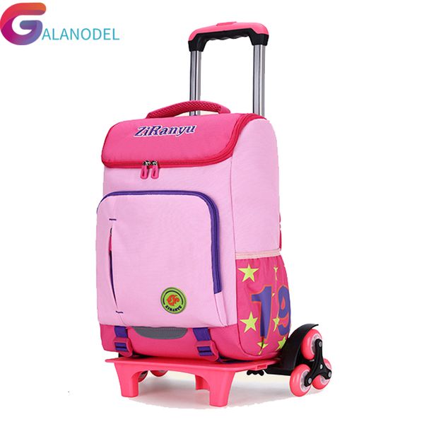 

trolley kids boys girls ziranyu schoolbag luggage book bags backpack latest removable children school bags 2/6 wheels stairs