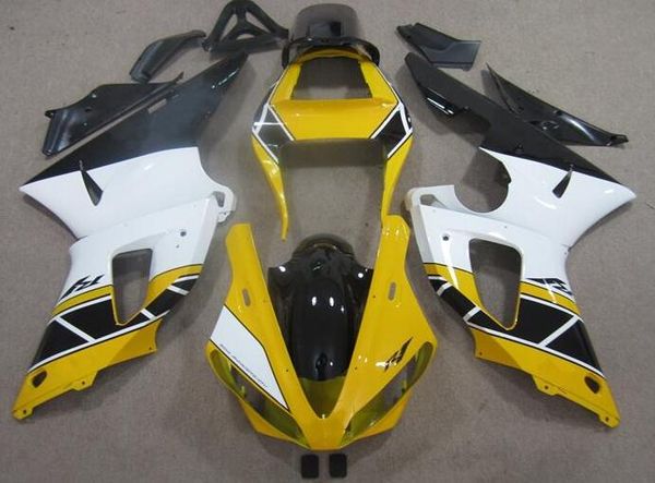 

новый abs мотоцикл обтекатели комплект для yamaha yzf r1 2002 2003 обтекатель yzfr1 02 03 yzf1000 yzf-r1 пользовательские желтый белый