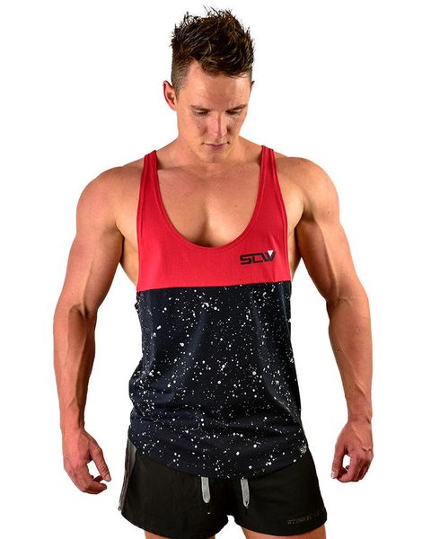 

new print patchwork men gyms tank bodybuilding sleeveless brand cotton shirts men ' selling gyms vest tank famous, White;black