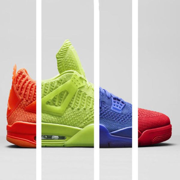 

2019 athletic knit 4 4s fly university red hyper royal blue total orange volt knit mens basketball shoes knitting sports sneakers designer