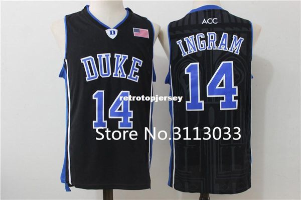 

brandon ingram #14 duke blue devils college basketball jersey stitched xs-6xl vest jerseys ncaa, Black;blue