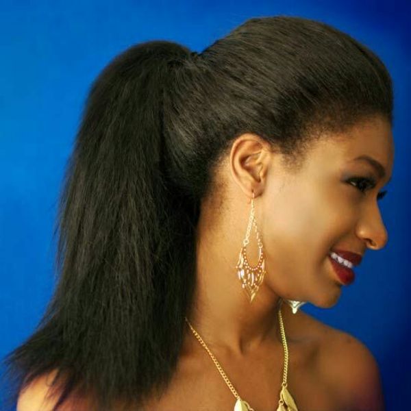 Dora 16inch Black Color Natural Human Hair Easy Ponytail