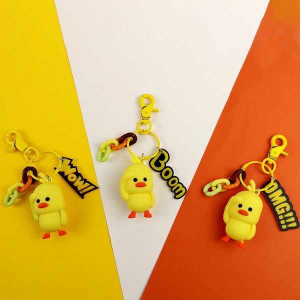 

чистая красная модель взрыва встряхивания звука маленькой желтая утки мультфильм кукла мягкий пвх сломанная ветер уток кольцо для ключей акс, Silver