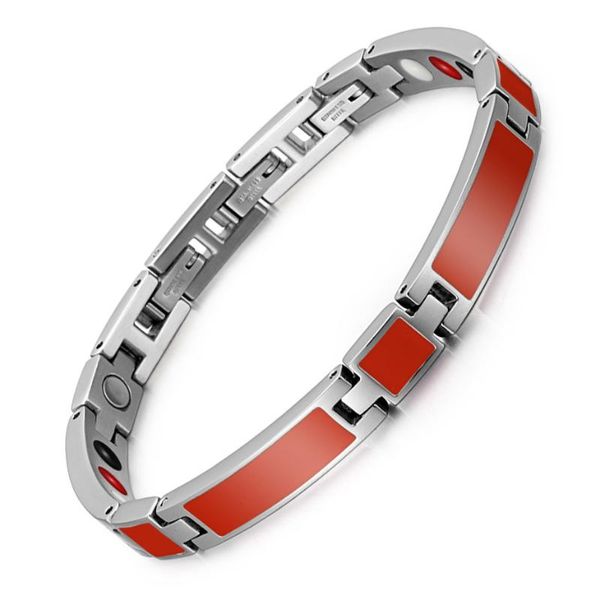 

new fashion epoxy jewelry female magnetic therapy bracelet & bangle germanium bio energy wristband for arthritis, Golden;silver