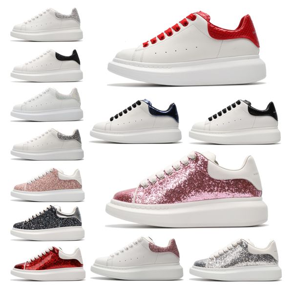 

2019 fashion casual shoes flats fashion designer shoes thick sole leather walking shoes outdoors mcqueens daily dress party sneakers, Black