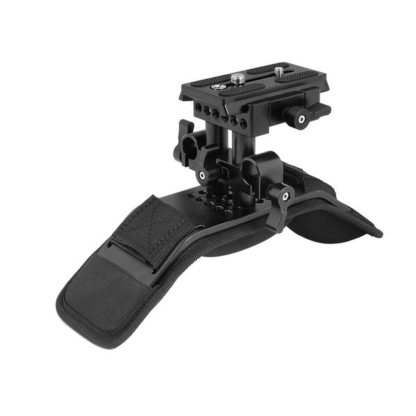

camvate pro shoulder mount with manfrotto quick release plate assembly & adjustable 15mm railblock item code: c2445