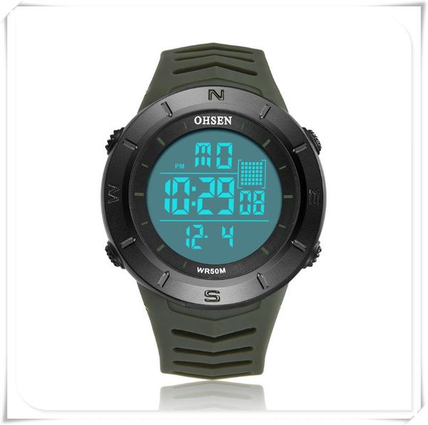 

ohsen boy watch army wrist watches waterproof watch camouflage student for men digital led brand sports satch tkgmx, Slivery;brown